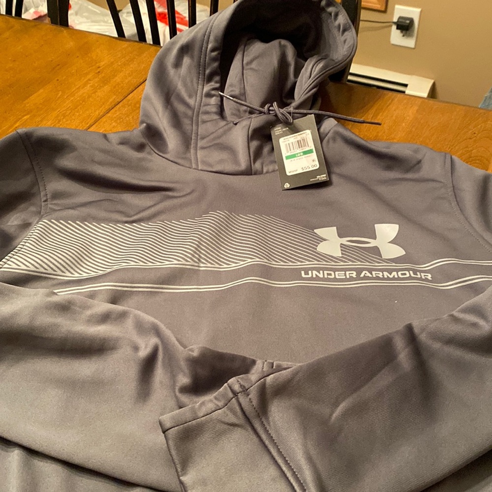 Brand New, gray hooded sweatshirt